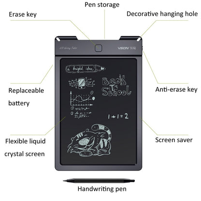 WP9310 9 inch LCD Monochrome Screen Writing Tablet Handwriting Drawing Sketching Graffiti Scribble Doodle Board for Home Office Writing Drawing(Blue) -  by PMC Jewellery | Online Shopping South Africa | PMC Jewellery | Buy Now Pay Later Mobicred