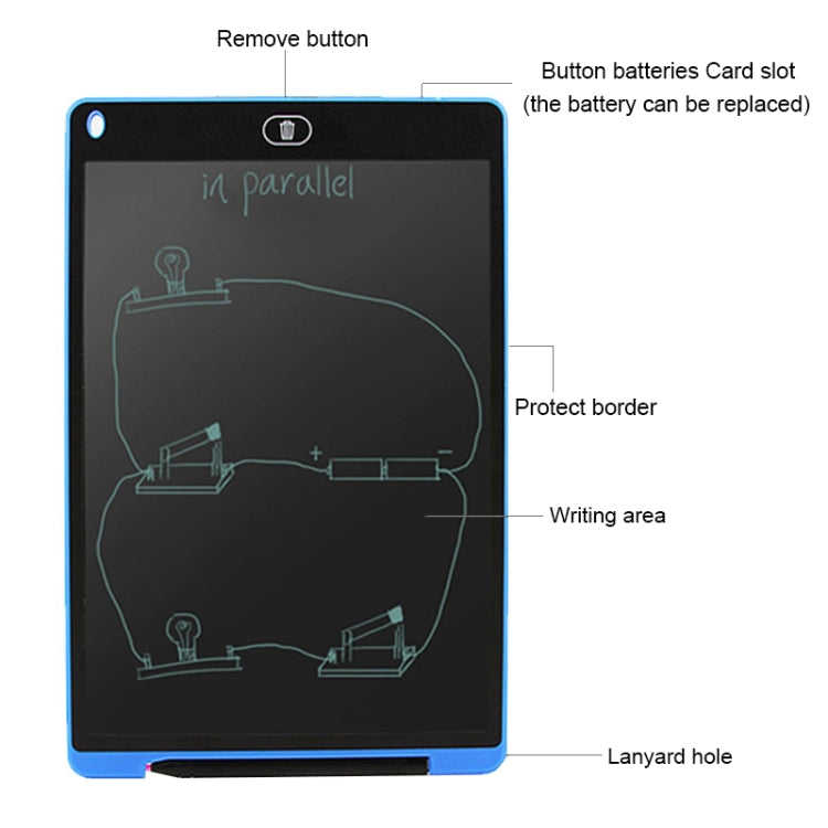 Portable 12 inch LCD Writing Tablet Drawing Graffiti Electronic Handwriting Pad Message Graphics Board Draft Paper with Writing Pen(White) -  by PMC Jewellery | Online Shopping South Africa | PMC Jewellery