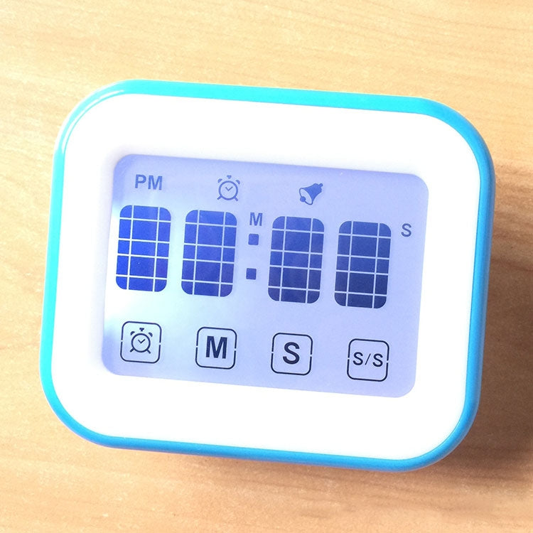 Kitchen Timer Digital Alarm Clock Large LCD Touch Screen Come with Night Light for Cooking Baking(Pink) - Digital Countdown by PMC TechLife | Online Shopping South Africa | PMC TechLife | Buy Now Pay Later Mobicred