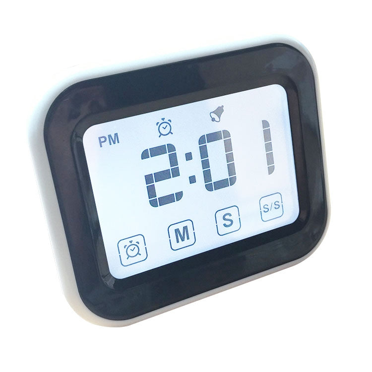 Kitchen Timer Digital Alarm Clock Large LCD Touch Screen Come with Night Light for Cooking Baking(White) - Digital Countdown by PMC Jewellery | Online Shopping South Africa | PMC Jewellery | Buy Now Pay Later Mobicred