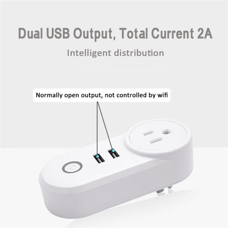 ZigBee 3.0 Dual USB Smart Socket Switch, EU Plug (White) - Smart Socket by PMC Jewellery | Online Shopping South Africa | PMC Jewellery | Buy Now Pay Later Mobicred