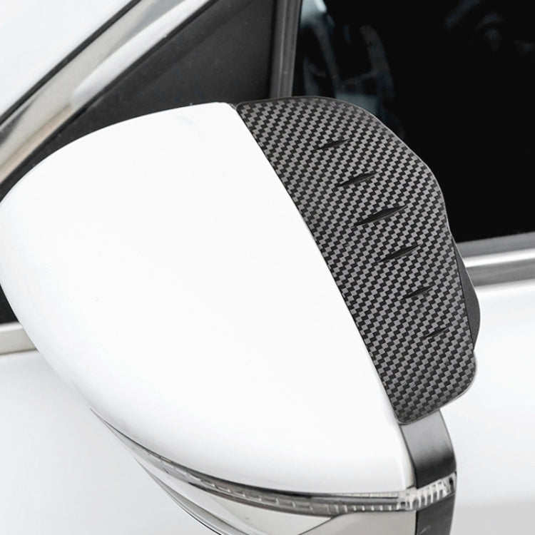 Car Rear View Mirror Rain Eyebrow Cover Catering Mirror PVC Carbon Fiber Pattern Rain Shield - Convex Mirror & Accessories by PMC Jewellery | Online Shopping South Africa | PMC Jewellery