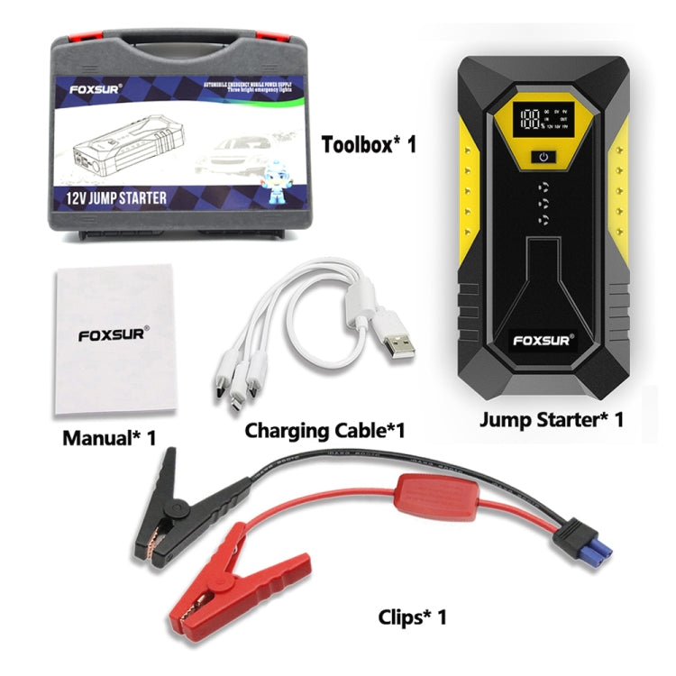 FOXSUR FJS-600 Car Multifunctional Emergency Start Power Supply - Power Bank by FOXSUR | Online Shopping South Africa | PMC Jewellery