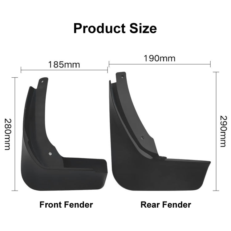 For Skoda Superb 2016-2021 4pcs/Set Car Auto Soft Plastic Splash Flaps Fender Guard - Mudguards by PMC TechLife | Online Shopping South Africa | PMC TechLife | Buy Now Pay Later Mobicred