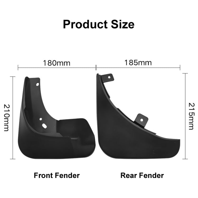 For Skoda Fabia MK2 5J 2007-2011 4pcs/Set Car Auto Soft Plastic Splash Flaps Fender Guard - Mudguards by PMC Jewellery | Online Shopping South Africa | PMC Jewellery | Buy Now Pay Later Mobicred