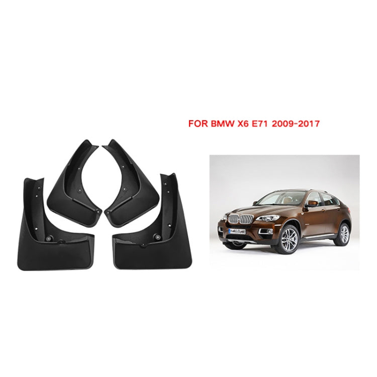 For BMW X6 E71 2009-2017 4pcs/Set Car Auto Soft Plastic Splash Flaps Fender Guard - Mudguards by PMC Jewellery | Online Shopping South Africa | PMC Jewellery | Buy Now Pay Later Mobicred