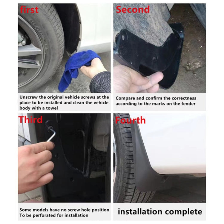For Audi A3 Hatchback 2021 4pcs/Set Car Auto Soft Plastic Splash Flaps Fender Guard - Mudguards by PMC TechLife | Online Shopping South Africa | PMC TechLife | Buy Now Pay Later Mobicred