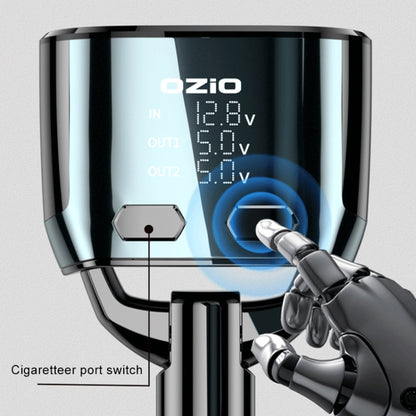 Ozio CL48TC 66W PD 20W + USB Dual Port Multi-function Car Charger with Dual Cigarette Lighters - Car Charger by ozio | Online Shopping South Africa | PMC Jewellery | Buy Now Pay Later Mobicred