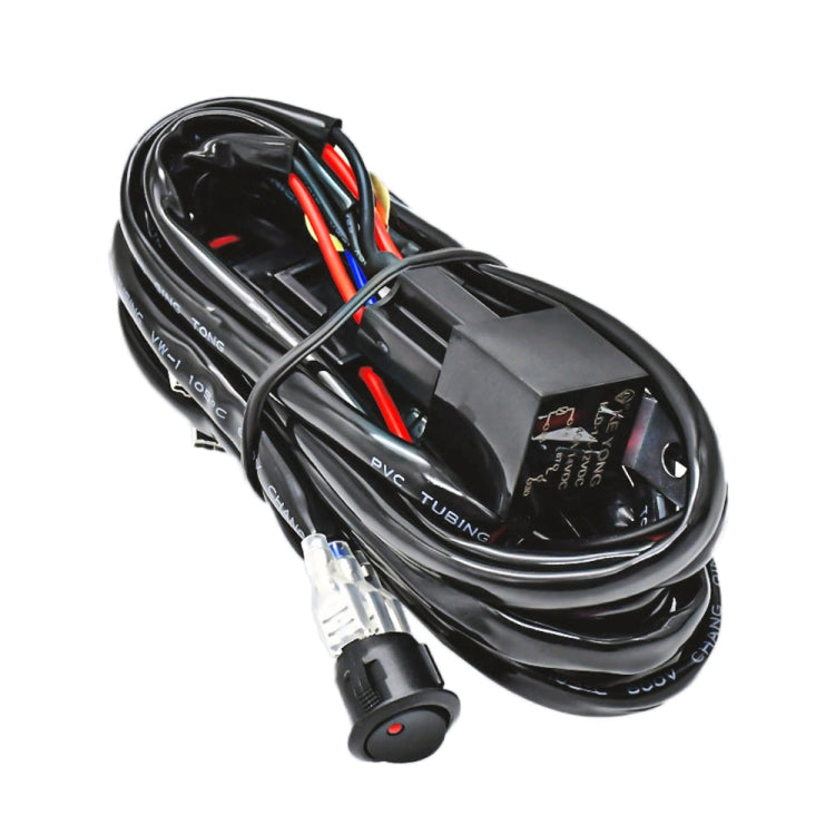 D0005 Off-road Vehicle 300W 2 in 1 Round Waterproof Switch Light Wiring Harness - Wires by PMC Jewellery | Online Shopping South Africa | PMC Jewellery | Buy Now Pay Later Mobicred