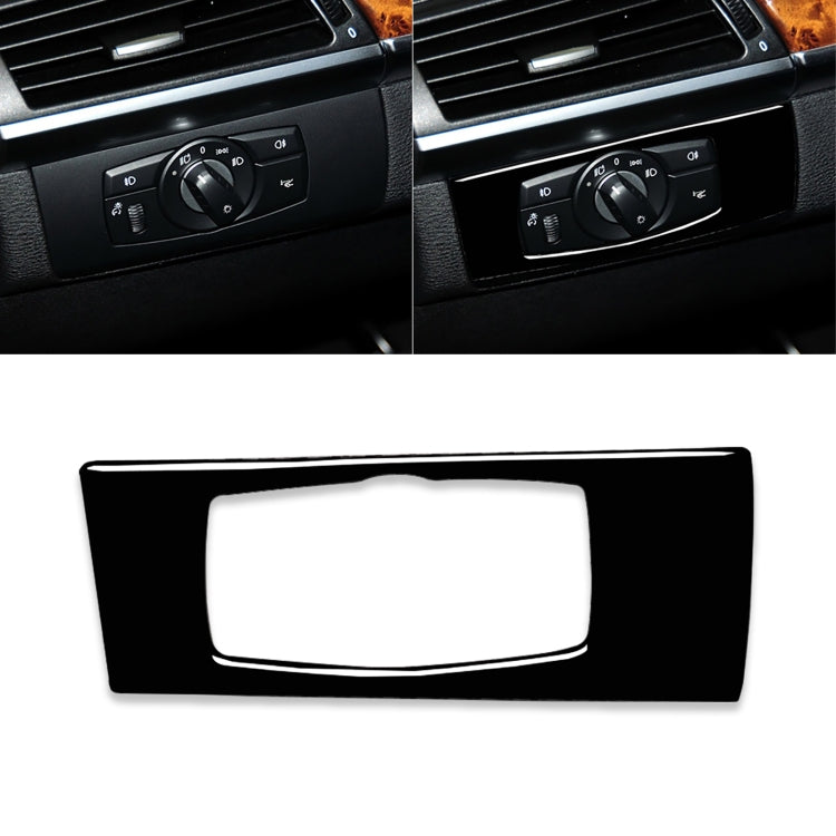 Car Left Drive Headlight Switch Panel Decorative Sticker for BMW E70 X5 / E71 X6 2008-2013(Black) - Car Interior Mouldings by PMC TechLife | Online Shopping South Africa | PMC TechLife | Buy Now Pay Later Mobicred