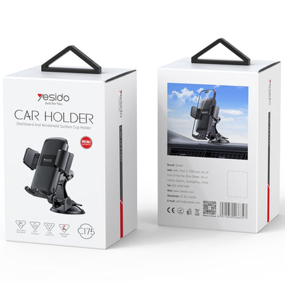 Yesido C175 Mini Suction Cup Type Mechanical Phone Clip Car Holder - Car Holders by Yesido | Online Shopping South Africa | PMC Jewellery | Buy Now Pay Later Mobicred