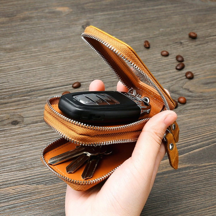 TP-9009 Double-deck Multi-function Car Key Bag(Coffee) - Car Key Cases by PMC TechLife | Online Shopping South Africa | PMC TechLife | Buy Now Pay Later Mobicred