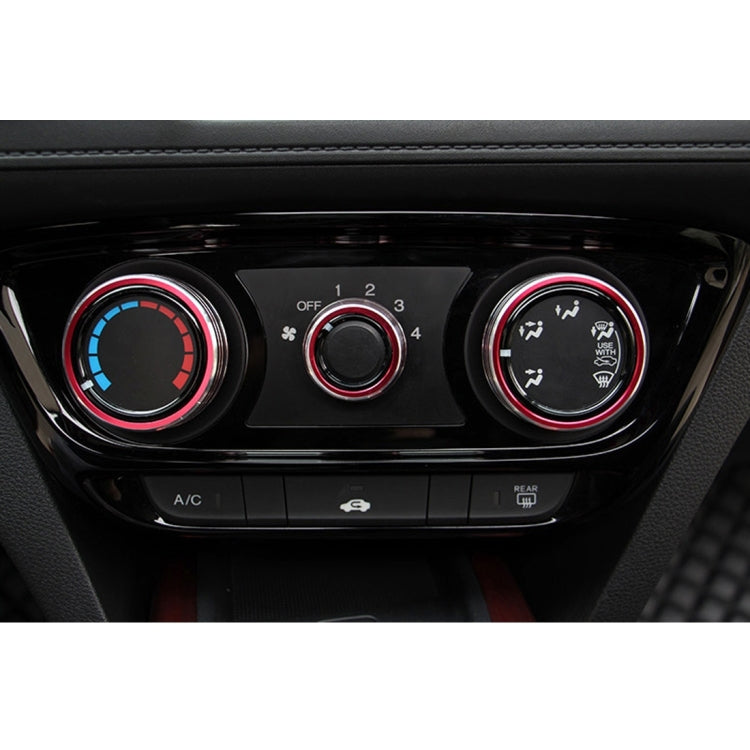 3 PCS Car Aluminum Air Conditioner Knob Case For Honda(Red) - Decoration Rings by PMC TechLife | Online Shopping South Africa | PMC TechLife | Buy Now Pay Later Mobicred
