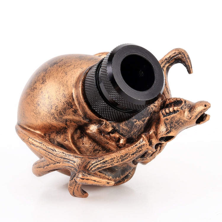 Universal Vehicle Car Creative Skull Double Heads Shaped Shifter Cover Manual Automatic Gear Shift Knob (Bronze) - Shift Knob by PMC Jewellery | Online Shopping South Africa | PMC Jewellery | Buy Now Pay Later Mobicred