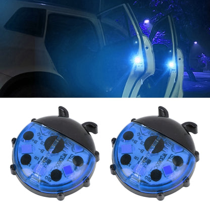 2pcs Ladybug Shape Car Door Anti-collision Colorful Warning Light(Blue) - Warning Lights by PMC Jewellery | Online Shopping South Africa | PMC Jewellery | Buy Now Pay Later Mobicred