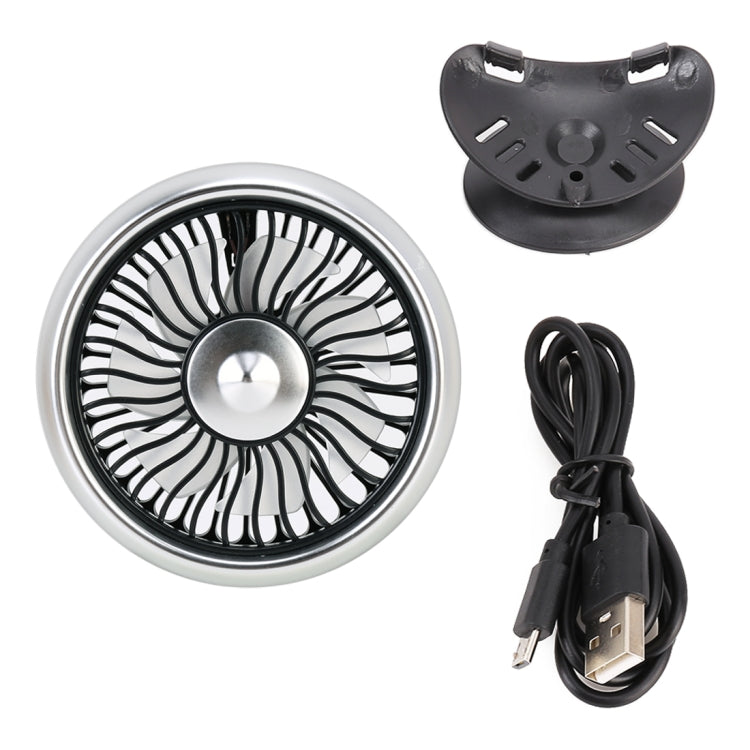 Portable Car Electric Cooling Fan with Base(Silver) - Heating & Fans by PMC TechLife | Online Shopping South Africa | PMC TechLife | Buy Now Pay Later Mobicred