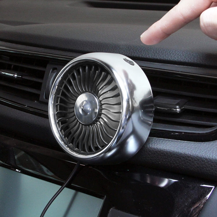 Multi-function Portable Car Air Outlet Sucker Electric Cooling Fan(Silver) - Heating & Fans by PMC TechLife | Online Shopping South Africa | PMC TechLife | Buy Now Pay Later Mobicred