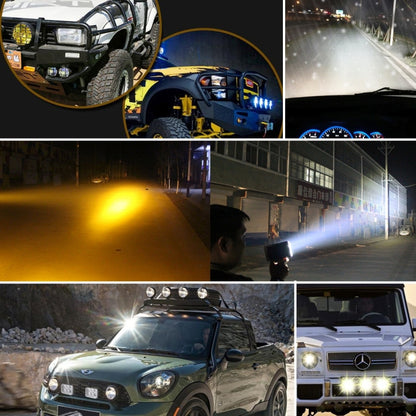 4 inch DC 9-36V 40W 3800LM 6000K IP67 Waterproof Squared Car Spotlight Fog Spot Light Foglight LED Car Bulbs with 8 LED Lights(White Light) - Work Lights by PMC Jewellery | Online Shopping South Africa | PMC Jewellery | Buy Now Pay Later Mobicred