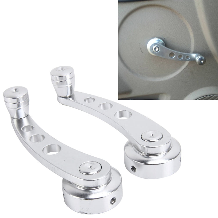 1 Pair Universal Car Wagon Door Window Crank Handle Winder  Manual Door Crank Handle Window Winders(Silver) - Ornaments by PMC TechLife | Online Shopping South Africa | PMC TechLife | Buy Now Pay Later Mobicred