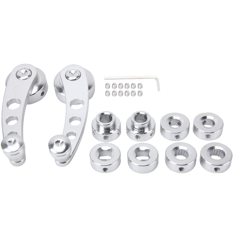1 Pair Universal Car Wagon Door Window Crank Handle Winder  Manual Door Crank Handle Window Winders(Silver) - Ornaments by PMC TechLife | Online Shopping South Africa | PMC TechLife | Buy Now Pay Later Mobicred