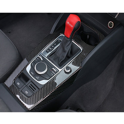 3 PCS Car Carbon Fiber Gear Panel Decorative Sticker for Audi A3 2014-2018, without Engine Start Button Decoration - Car Interior Mouldings by PMC Jewellery | Online Shopping South Africa | PMC Jewellery | Buy Now Pay Later Mobicred