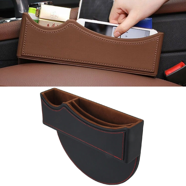 Car Seat Crevice Storage Box with Interval Auto Gap Pocket Stowing Tidying for Phone Pad Card Coin Case Accessories(Black) - Car Drink Holders by PMC Jewellery | Online Shopping South Africa | PMC Jewellery | Buy Now Pay Later Mobicred