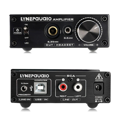 LINEPAUDIO A962 HiFi 6J9 Vacuum Tube Power Headphone Amplifier USB ASIO Sound Card(Black) -  by PMC Jewellery | Online Shopping South Africa | PMC Jewellery | Buy Now Pay Later Mobicred