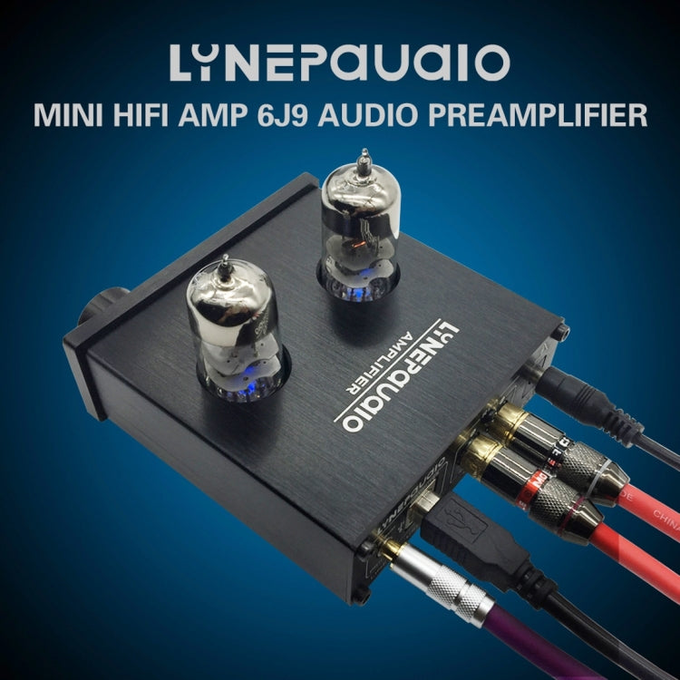 LINEPAUDIO A962 HiFi 6J9 Vacuum Tube Power Headphone Amplifier USB ASIO Sound Card(Black) -  by PMC Jewellery | Online Shopping South Africa | PMC Jewellery | Buy Now Pay Later Mobicred