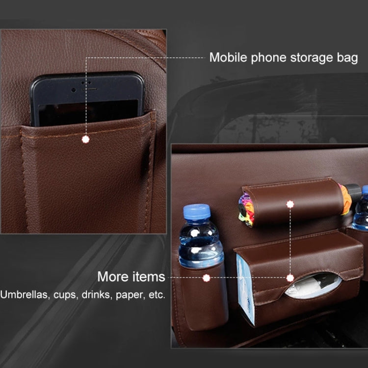 Multifunction Car Seat Pockets Folding Storage Bag (Brown) - Stowing Tidying by PMC TechLife | Online Shopping South Africa | PMC TechLife | Buy Now Pay Later Mobicred