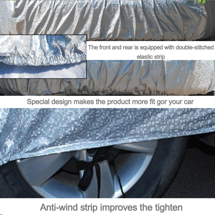 Aluminum Film PEVA Cotton Wool Anti-Dust Waterproof Sunproof Anti-frozen Anti-scratch Heat Dissipation SUV Car Cover with Warning Strips, Fits Cars up to 4.8m(187 inch) in Length - Aluminum Film PEVA by PMC Jewellery | Online Shopping South Africa | PMC Jewellery | Buy Now Pay Later Mobicred