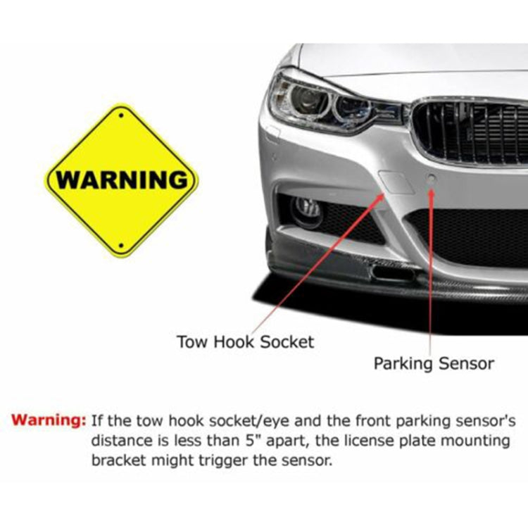 Car Front Bumper Tow Hook License Plate Mounting Bracket Holder for Honda Fit 2008 - License Plate Covers & Frames by PMC Jewellery | Online Shopping South Africa | PMC Jewellery | Buy Now Pay Later Mobicred
