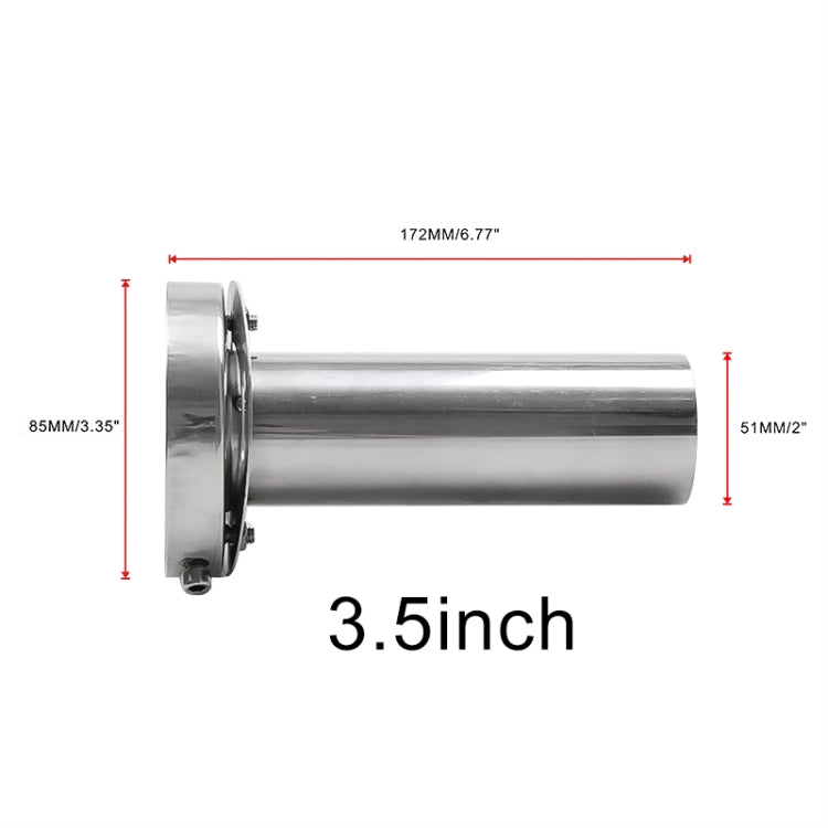 3.5 inch Universal Car 304 Stainless Steel Exhaust Pipe Muffler Unadjustable Tail Muffler Tip - Exhaust Pipes by PMC Jewellery | Online Shopping South Africa | PMC Jewellery | Buy Now Pay Later Mobicred