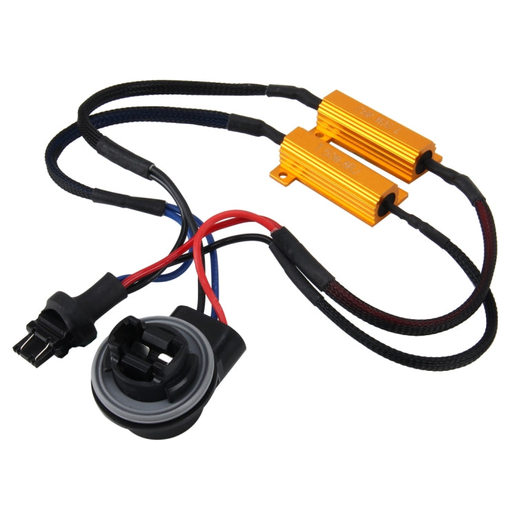 2 PCS 3157 Car Canbus Error Canceller Decoder Load Resistor LED 50W 8 Ohm No Blinking Decoder Heat Resistance Aluminum Case Heat Sink High Power Metal Shell Resistance - Headlight Ballast by PMC Jewellery | Online Shopping South Africa | PMC Jewellery | Buy Now Pay Later Mobicred