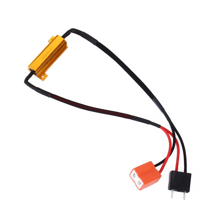 2 PCS H7 50W 6 Ohms Load Resistor Car Canbus Error Canceller Decoder Cable - free shipping - PMC TechLife - Order now!