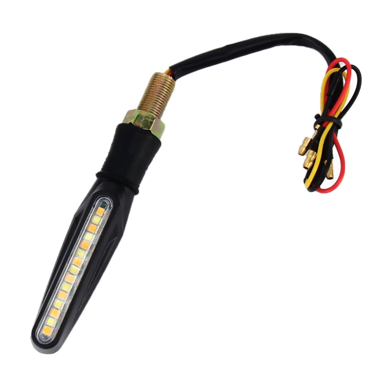 4 PCS DC 12V Motorcycle 15-LED Yellow + White Light Marquee-LED Turn Signal Indicator Blinker Light - Turn Signal by PMC Jewellery | Online Shopping South Africa | PMC Jewellery