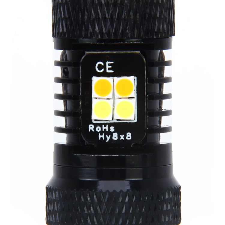 2 PCS Super Bright H16(EU) DC 12V 5W 350LM Auto Car Fog Light with 16 SMD-3030 LED Bulbs Lamp, White + Yellow Light - Fog / Driving Lights by PMC Jewellery | Online Shopping South Africa | PMC Jewellery | Buy Now Pay Later Mobicred