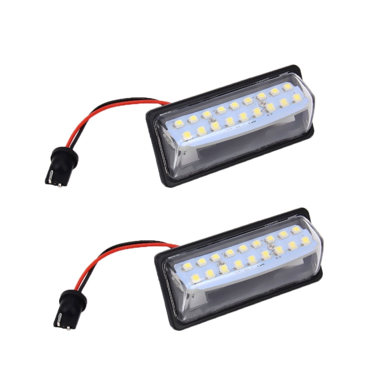 2 PCS LED License Plate Light 18-SMD Bulbs Lamps for Nissan/Teana 03 / Tada 03-08 /Sylphy 2008 /Sunny 2001-2006,2W 120LM,6000K, DC12V(White Light) - License Plate Lights by PMC Jewellery | Online Shopping South Africa | PMC Jewellery | Buy Now Pay Later Mobicred