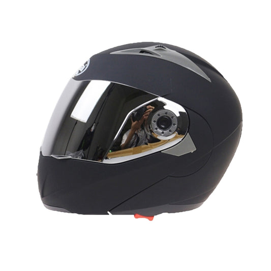 JIEKAI 105 Full Face Helmet Electromobile Motorcycle Double Lens Protective Helmet, Size: M (Matte Black+Silver) - Helmets by JIEKAI | Online Shopping South Africa | PMC Jewellery | Buy Now Pay Later Mobicred