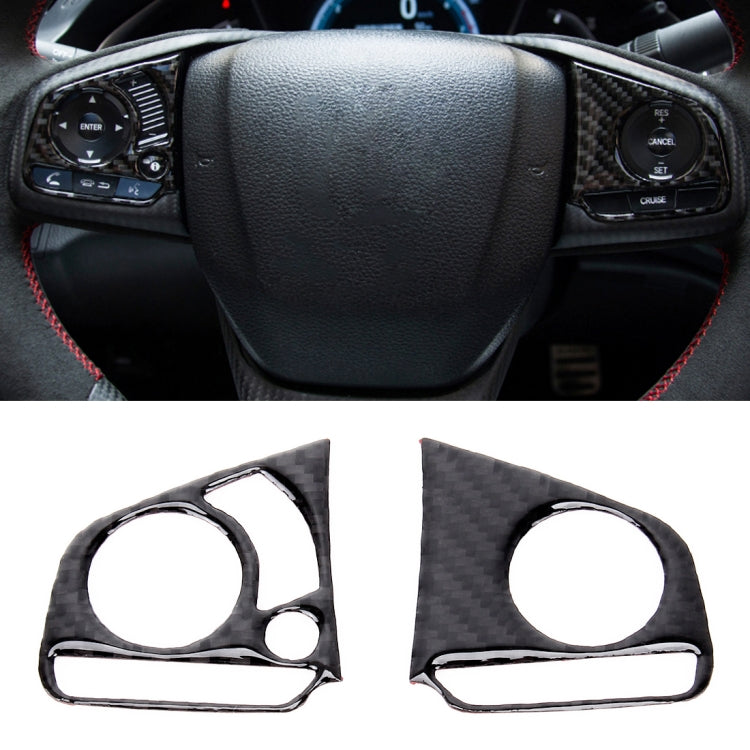 2 in 1 Carbon Fiber Steering Wheel Button Trim Interior DIY Sticker for Honda Civic 10th Gen(Deluxe) - Car Interior Mouldings by PMC Jewellery | Online Shopping South Africa | PMC Jewellery