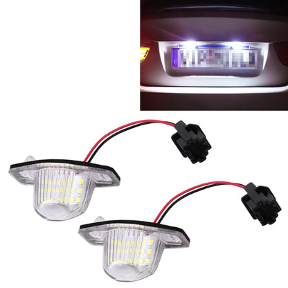 2 PCS DC 12V 2W 120LM 6000K LED License Plate Light 18-SMD 3528 Bulbs Lamps for Honda JAZZ(FIT) 02-17, Odyssay 08-17, Stream 01-05, CR-V 07-17 - License Plate Lights by PMC Jewellery | Online Shopping South Africa | PMC Jewellery | Buy Now Pay Later Mobicred