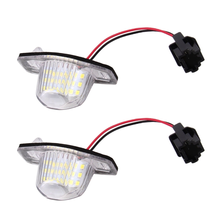 2 PCS DC 12V 2W 120LM 6000K LED License Plate Light 18-SMD 3528 Bulbs Lamps for Honda JAZZ(FIT) 02-17, Odyssay 08-17, Stream 01-05, CR-V 07-17 - License Plate Lights by PMC Jewellery | Online Shopping South Africa | PMC Jewellery | Buy Now Pay Later Mobicred