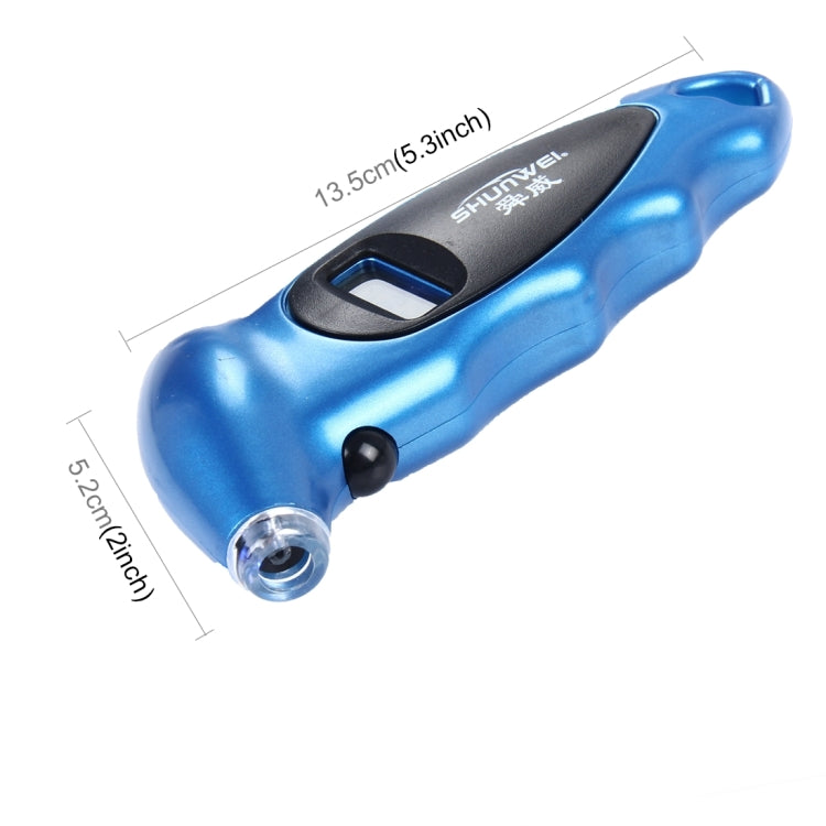 SHUNWEI SD-2802 Digital Tire Pressure Gauge 150 PSI 4 Settings for Car Truck Bicycle with Backlit LCD and Non-Slip Grip(Blue) - Tire Pressure Gauges by SHUNWEI | Online Shopping South Africa | PMC Jewellery | Buy Now Pay Later Mobicred