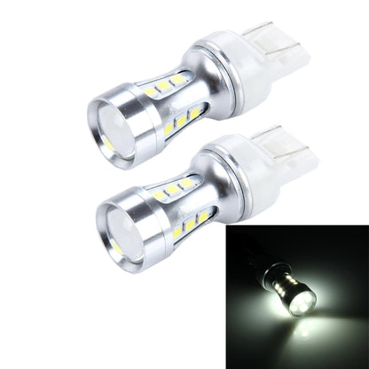 2 PCS 7443 10W 1000LM 6500K 18 SMD-3030 LED Car Brake Lights Turn Light, DC 12V(White Light) - Brake Lights by PMC Jewellery | Online Shopping South Africa | PMC Jewellery | Buy Now Pay Later Mobicred