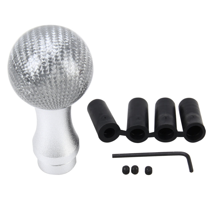 Universal Car Gear Shift Knob Modified Car Gear Shift Knob Auto Transmission Shift Lever Knob Carbon Lead Gear Knobs  with Three Rubber Covers - Shift Knob by PMC Jewellery | Online Shopping South Africa | PMC Jewellery | Buy Now Pay Later Mobicred