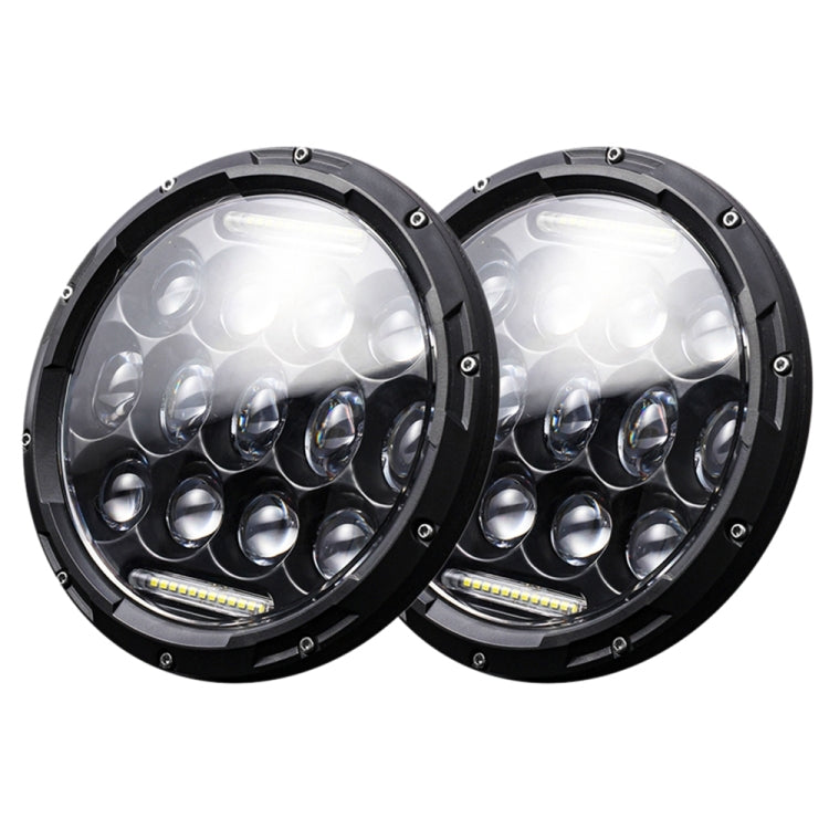 2 PCS 7 inch DC10-48V 36W 6000K Harley Motorcycle Headlight with 12 SMD-5630-LED Lamps and 12 Crystal Lamp Beads(White Light) - Work Lights by PMC Jewellery | Online Shopping South Africa | PMC Jewellery | Buy Now Pay Later Mobicred