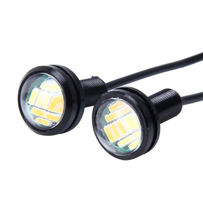 2 PCS 2W (White + Yellow Light) Car Auto Eagle Eyes Fog Light Turn Light with 12 SMD-4014 LED Lamps, DC 12V Cable Length: 55cm - Eagle Eye Lamps by PMC Jewellery | Online Shopping South Africa | PMC Jewellery | Buy Now Pay Later Mobicred