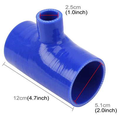 Universal Car Steam Tube Silicone Pipe Elbow T Type Reducer Hose Silicone Intake Connection Tube Special Turbocharger Silicone Tube, Inner Diameter: 51x25mm - Air Intake System by PMC Jewellery | Online Shopping South Africa | PMC Jewellery | Buy Now Pay Later Mobicred