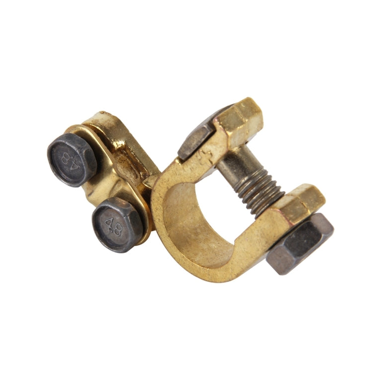 2 PCS Brass Positive and Nagative Car Battery Connectors Terminals Clamps Clips, Inner Diameter: 1.7cm - Booster Cable & Clip by PMC Jewellery | Online Shopping South Africa | PMC Jewellery