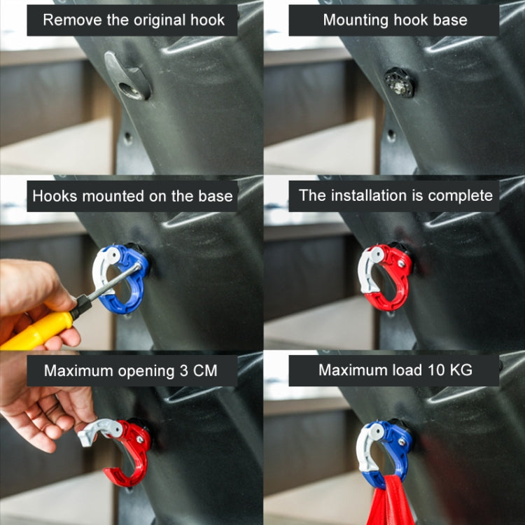 Durable Aluminum Alloy Bag Hook for Motorcycle / Bicycle(Blue) - free shipping - PMC TechLife - Order now!