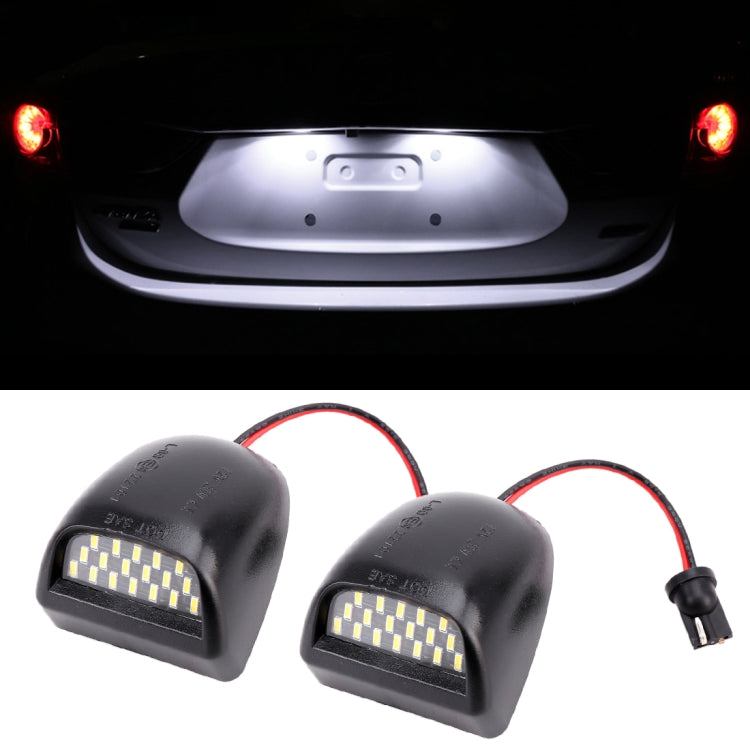 2 PCS DC 12V 3W 150LM 6000K LED License Plate Light 18LEDs SMD-4014 Bulbs Lamps for Chevrolet - License Plate Lights by PMC Jewellery | Online Shopping South Africa | PMC Jewellery | Buy Now Pay Later Mobicred